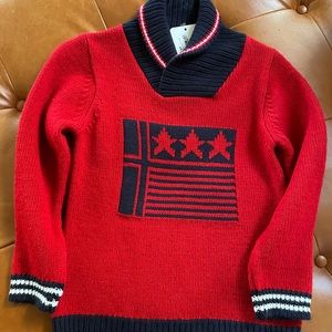 Mayoral Flag Knit Pull Over Sweater Red/Navy -NWT